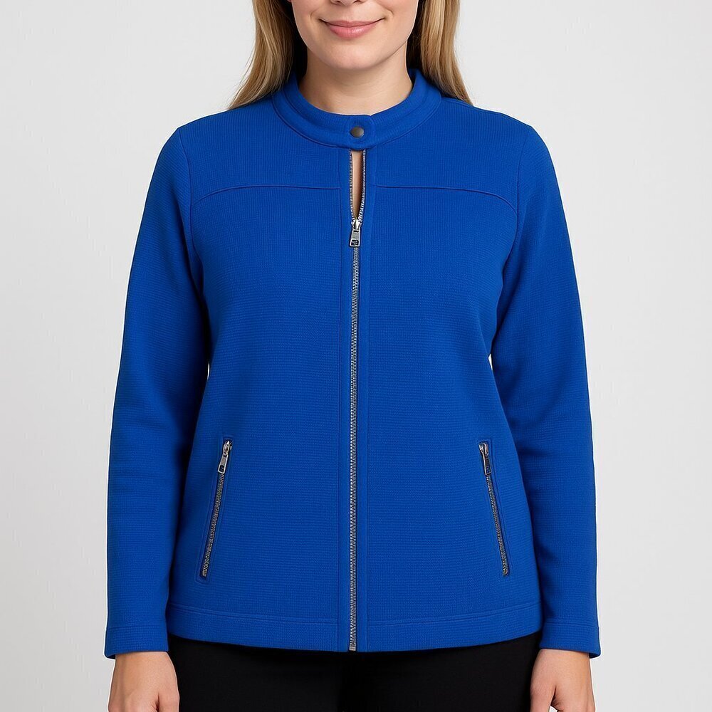 Lauren Ralph Lauren Blue Cotton Zip Sweater Jacket Size Large (Estimated)